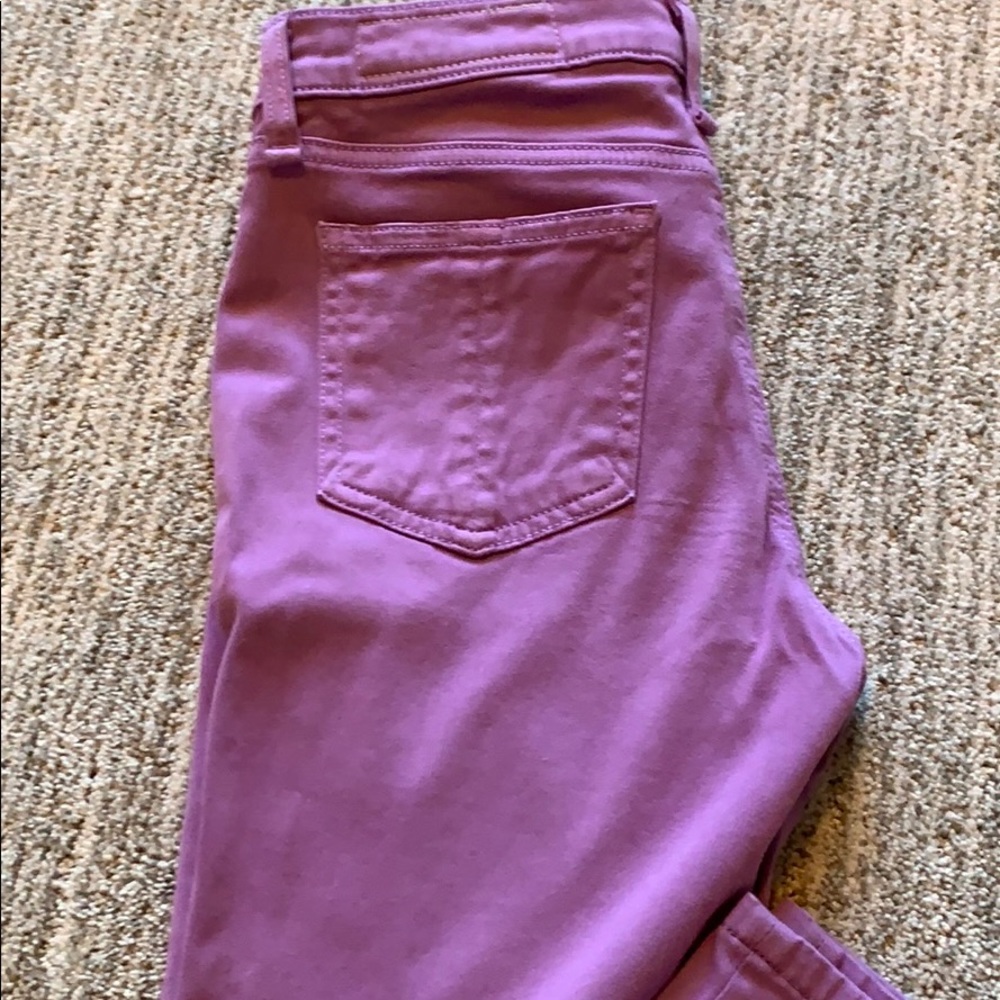 Comfortable purple jeggings!